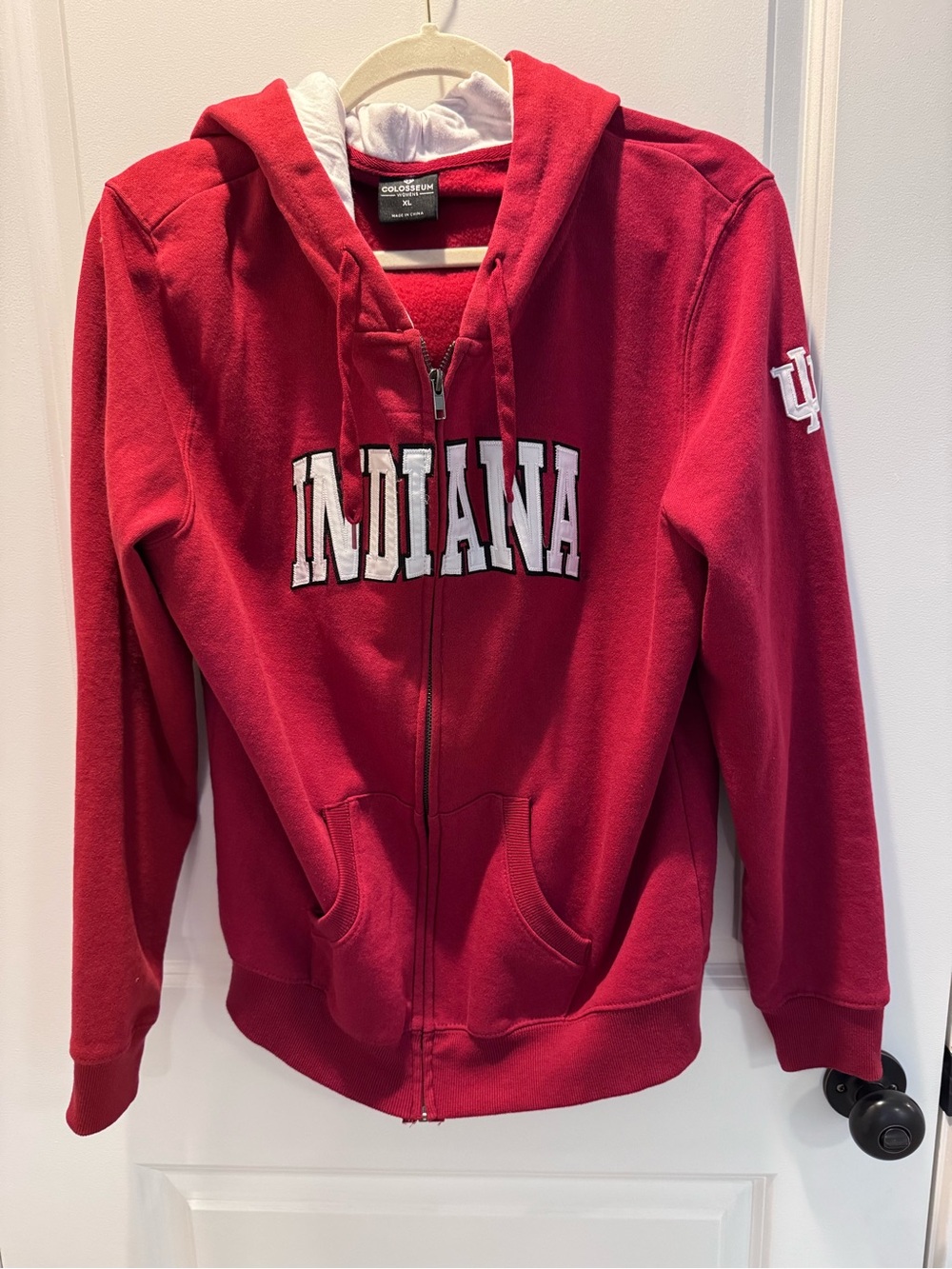 Colosseum Red Indiana Zip-Up Hoodie